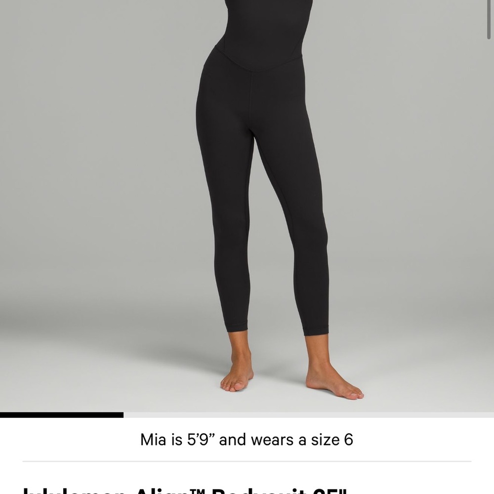 Lululemon align 25’’ bodysuit Black